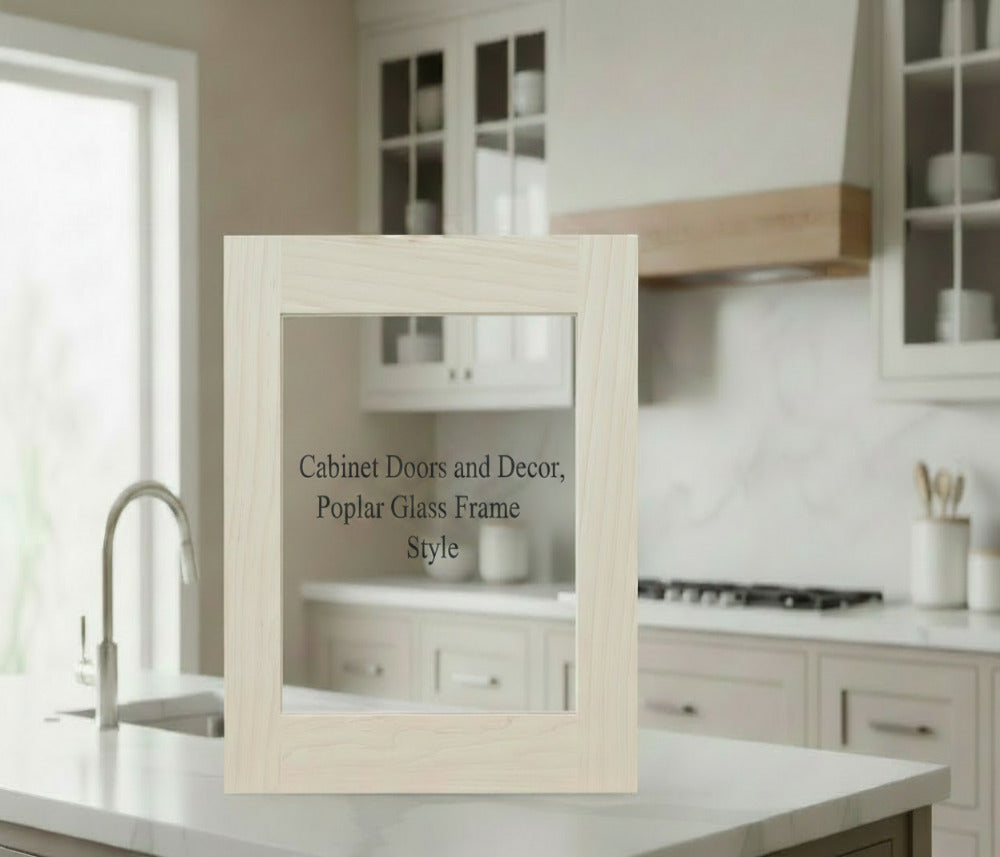 Cabinet Doors Poplar Shaker Glass Frame