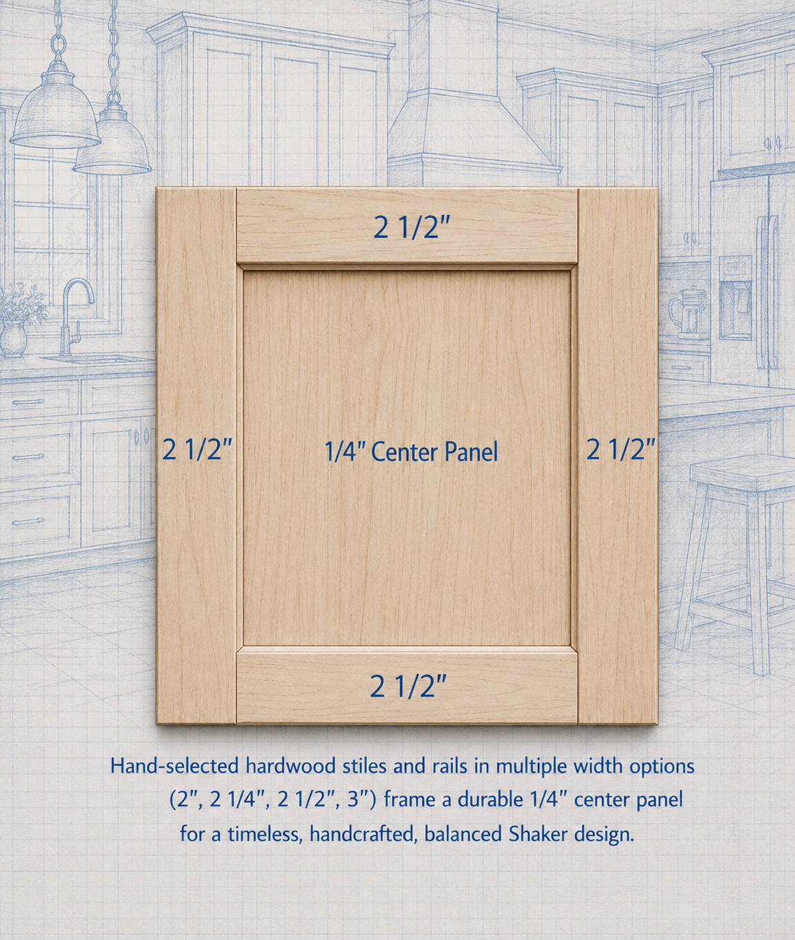 Replacement Cabinet Doors Poplar Shaker Style $12.00 sq. ft